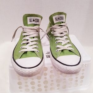 Olive Converse All Star sneakers